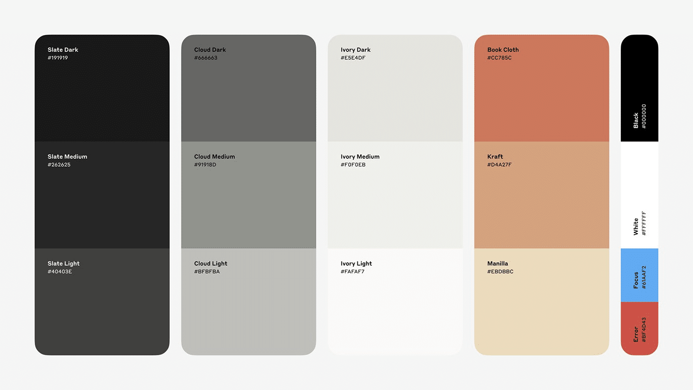 Anthropic’s colour palette