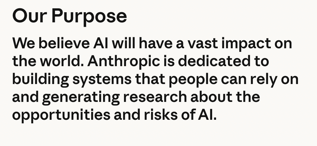 Anthropic’s purpose statement